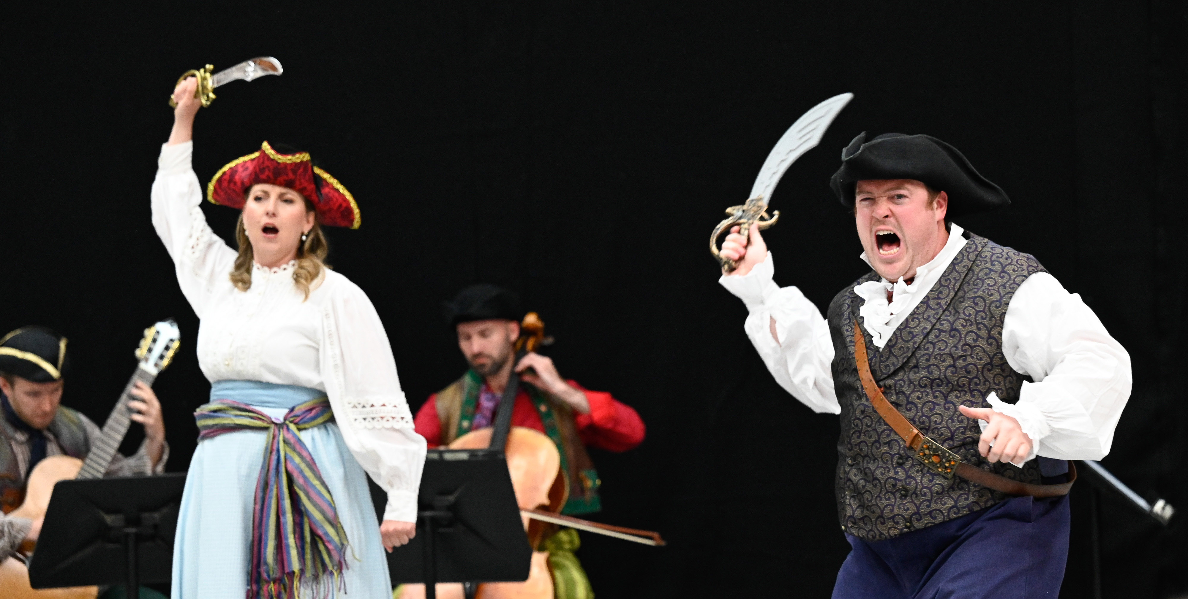 Jessica Leary And Paul Grant In A Little Bit Of The Pirates Of Penzance. Credit Julie Howden..