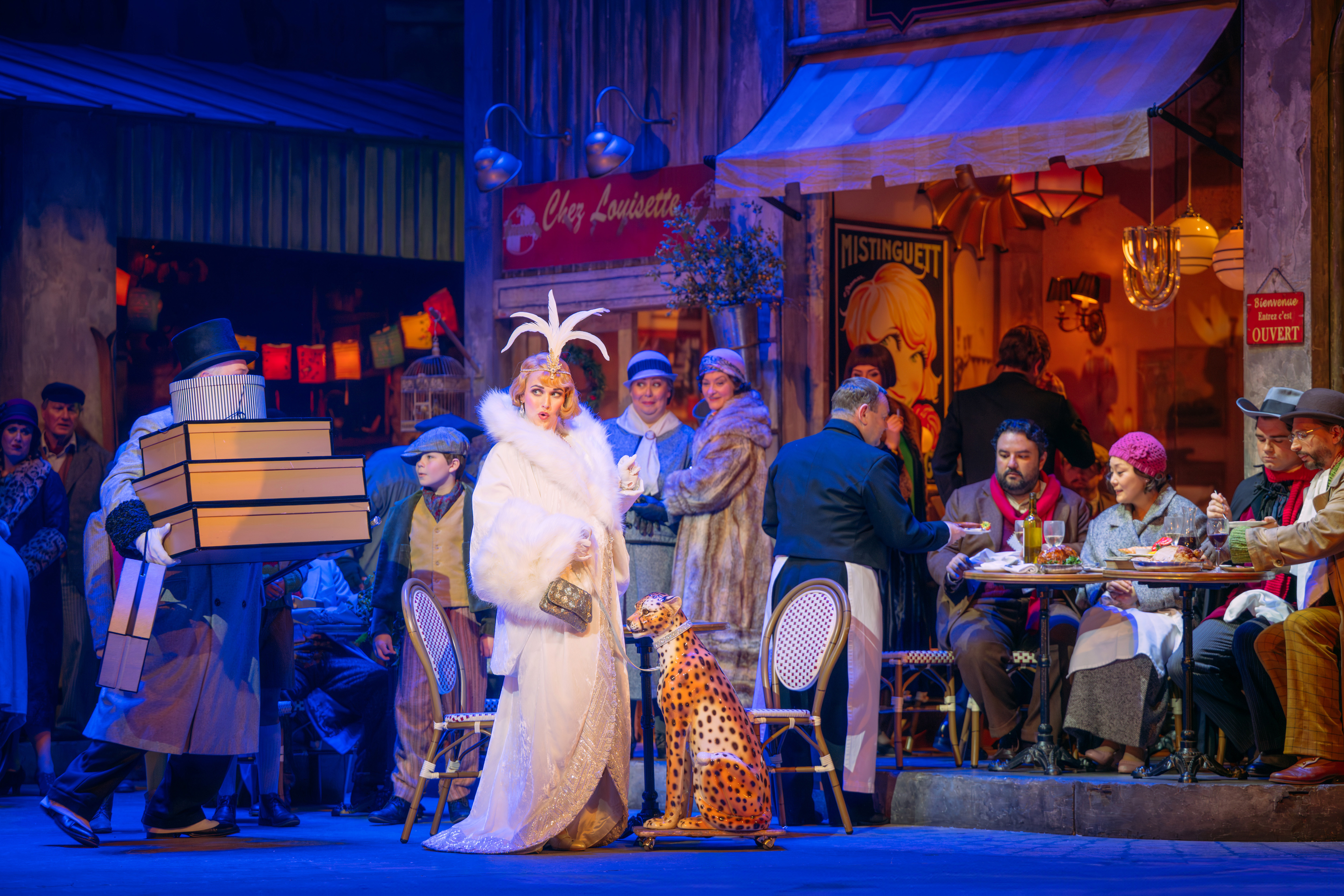 Rhian Lois (Musetta) And The Cast And Chorus Of La Boheme 2025. Credit Mihaela Bodlovic..