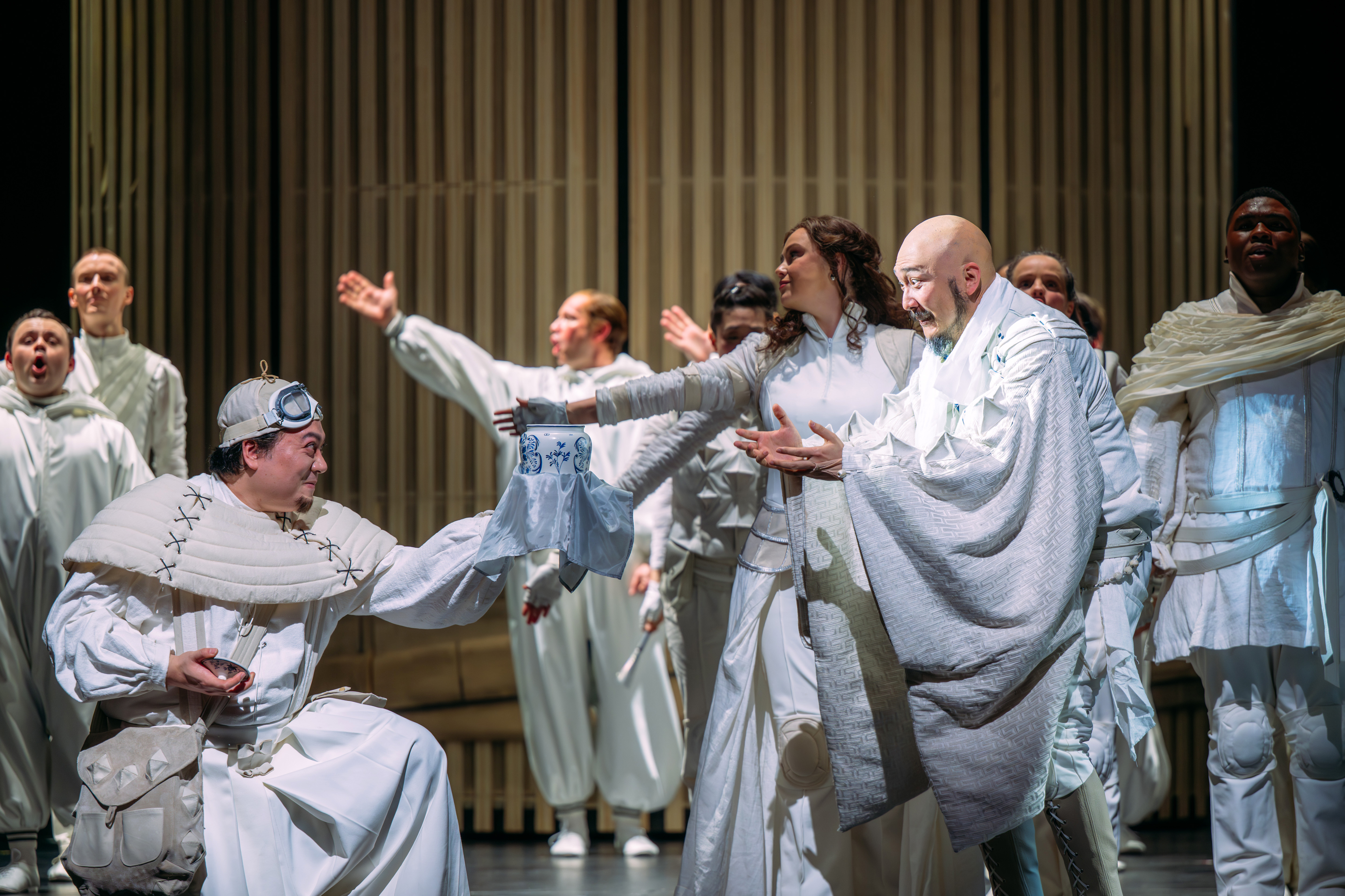 Shengzhi Ren, Chloe Harris, Daisuke Ohyama And Luvo Maranti In The Great Wave. Credit Mihaela Bodlovic..