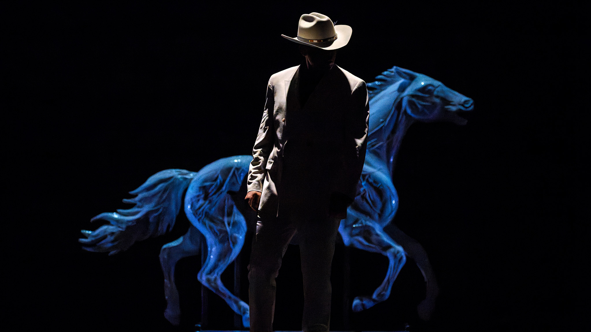 Justin Austin (Lucky Mack) in The Galloping Cure. Scottish Opera 2026. Credit Christopher Bowen..