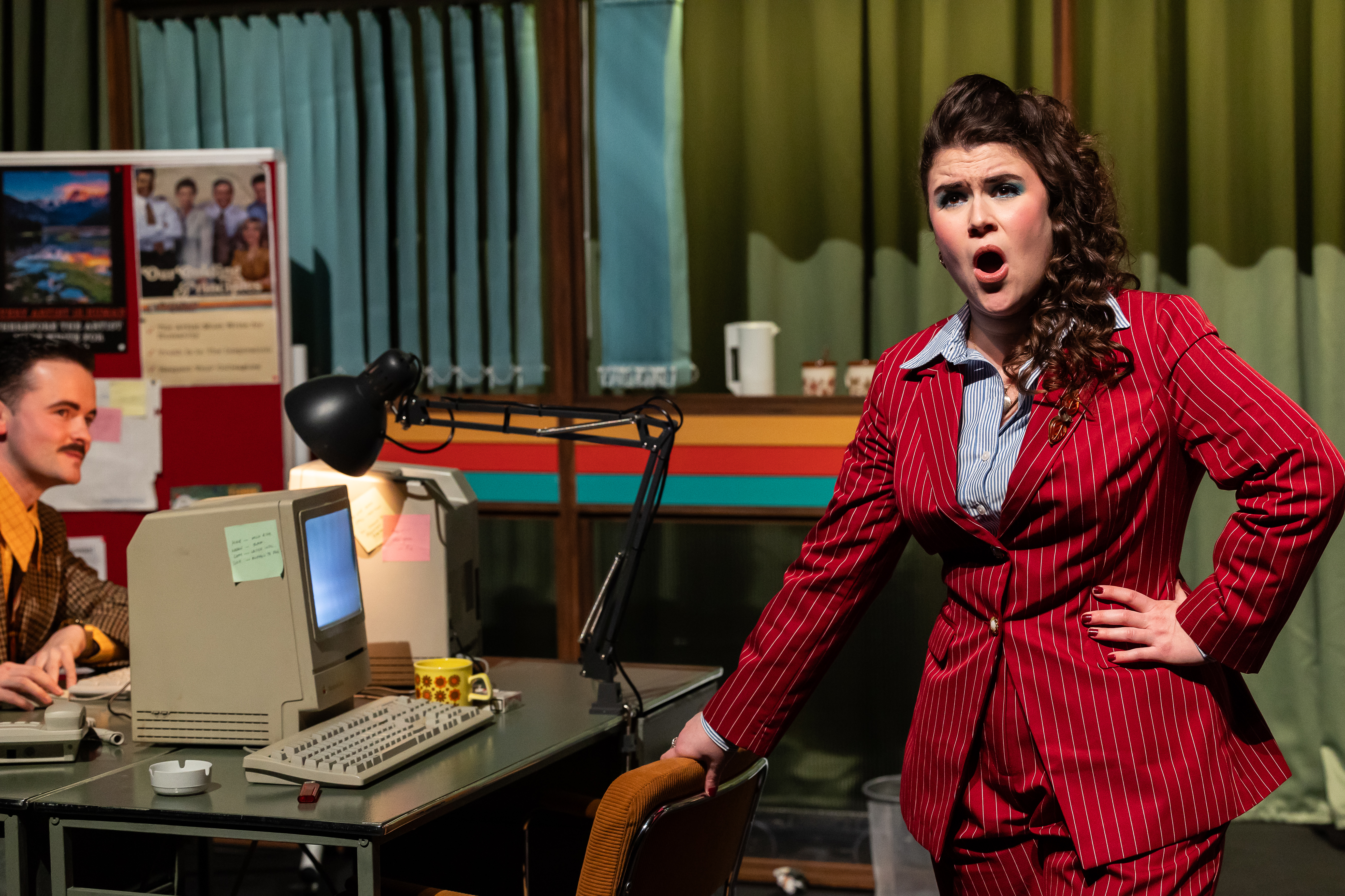 Connor James Smith And Kira Kaplan In Scottish Opera's The Office Party. Credit Sally Jubb..