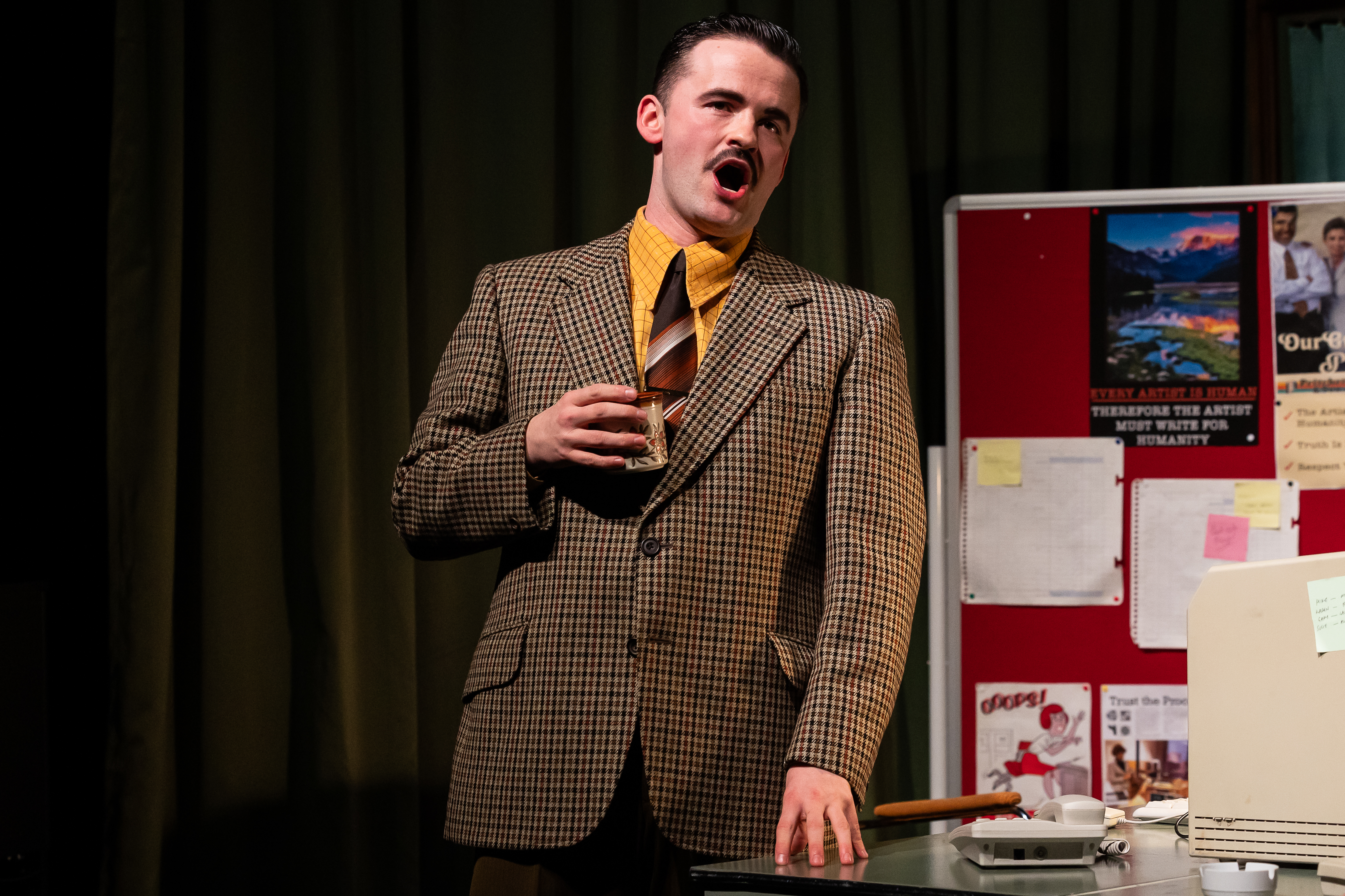 Connor James Smith In Scottish Opera's The Office Party. Credit Sally Jubb..