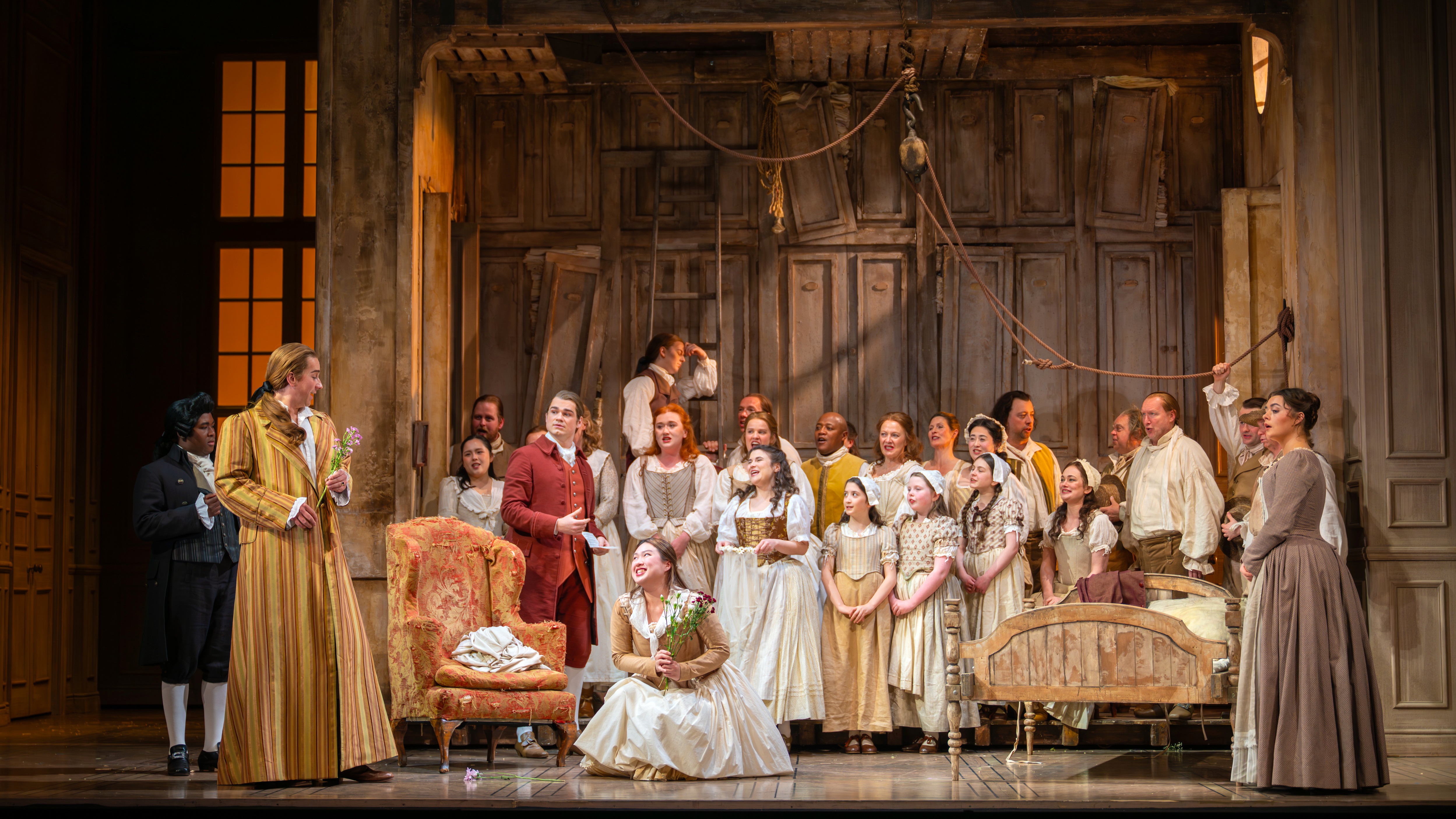 The cast of Mozart's The Marriage of Figaro. Scottish Opera 2026. Credit: Mihaela Bodlovic.. (1)