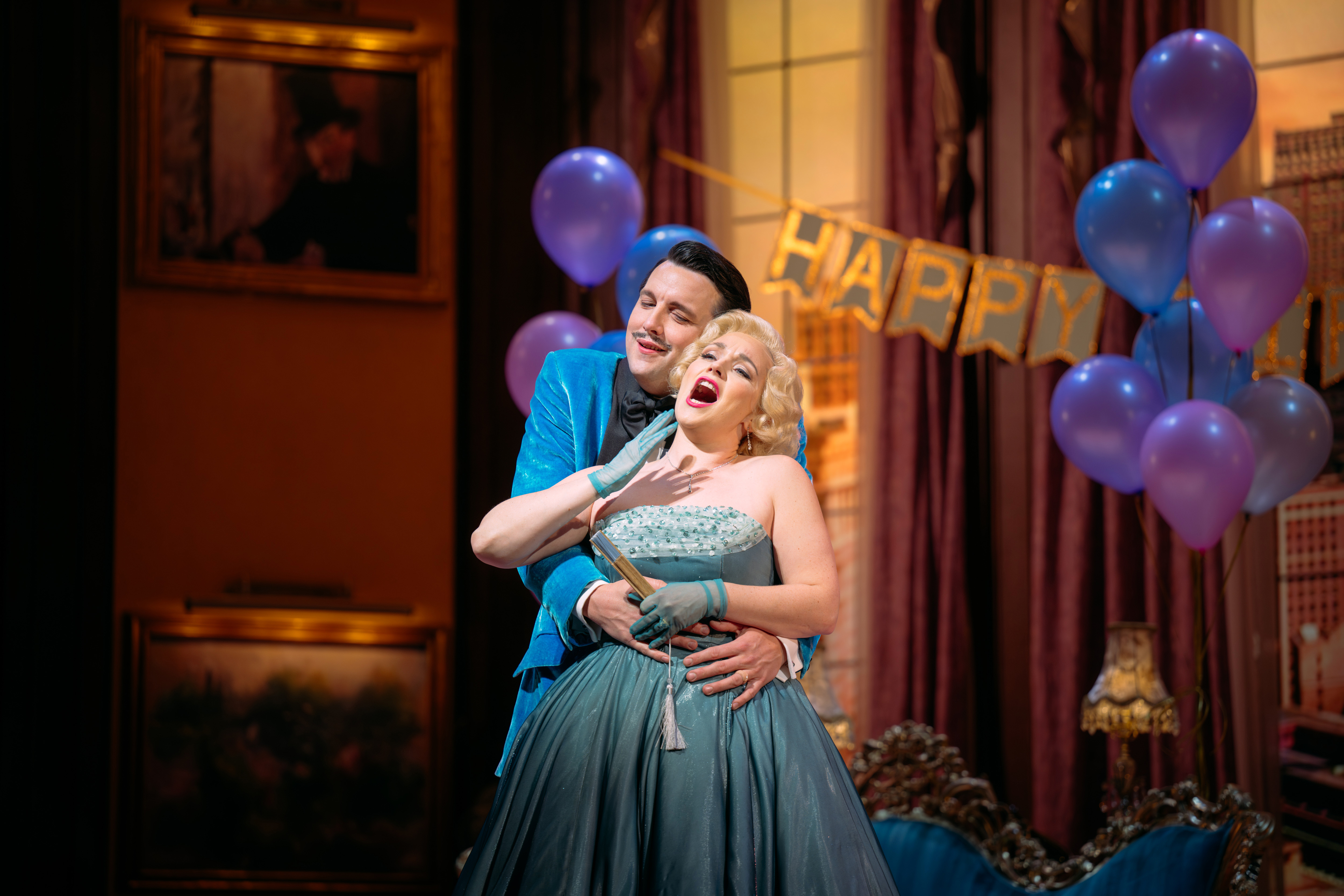 William Morgan (Camille De Rosillon) And Rhia Lois (Valentina) In The Merry Widow. Credit Mihaela Bodlovic..
