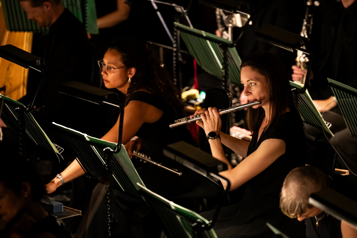 Eilidh Gillespie, Section Principal Flute, The Orchestra Of Scottish Opera In Daphne. Scottish Opera 2023. Credit Sally Jubb. (2)